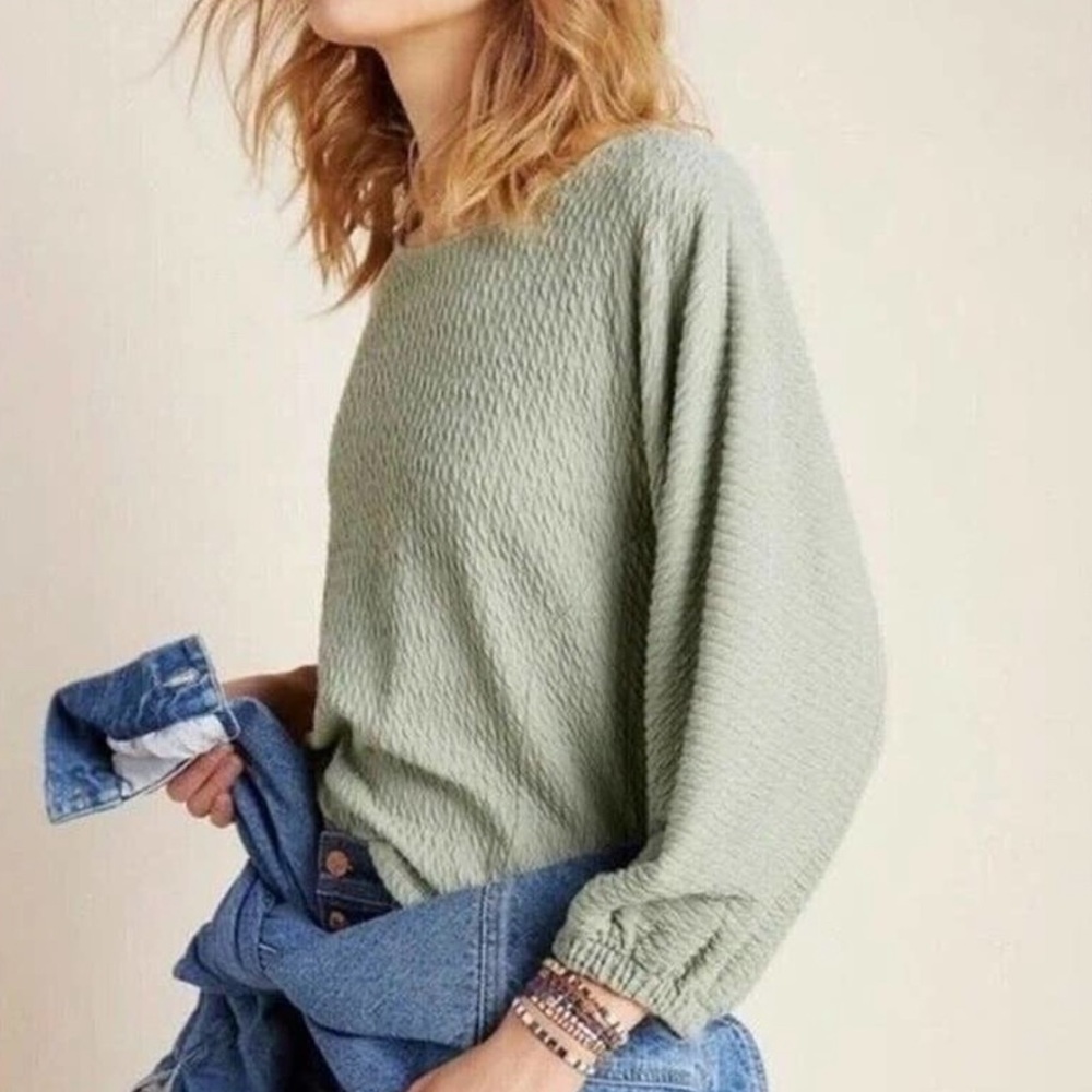 ✨ Anthropologie Arya Textured Top Sz M